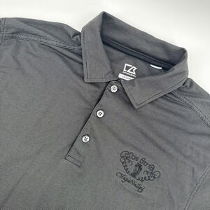 Cutter & Buck Men's Polo Golf Shirt CB DryTec Striped Napa‎ Valley Large
